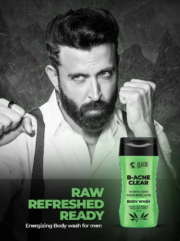 Beardo Body Acne Clear Body Wash for Men, 200 ml-2.webp